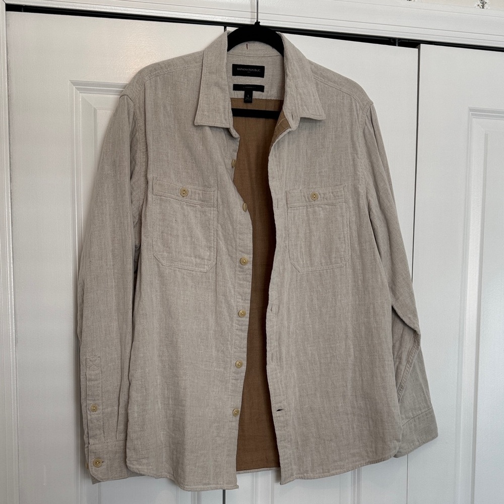 Banana Republic Light Tan Cotton Shirt
